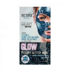 Victoria Beauty Glitter Glow синя пилинг маска със зелен чай 